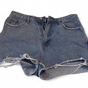 Missguided Distressed Denim Jean Shorts